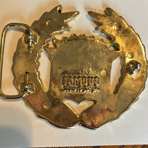 Vintage CADILLAC FAMOUS Stars & Straps men’s chrome belt buckle EUC. - Picture 2 of 2